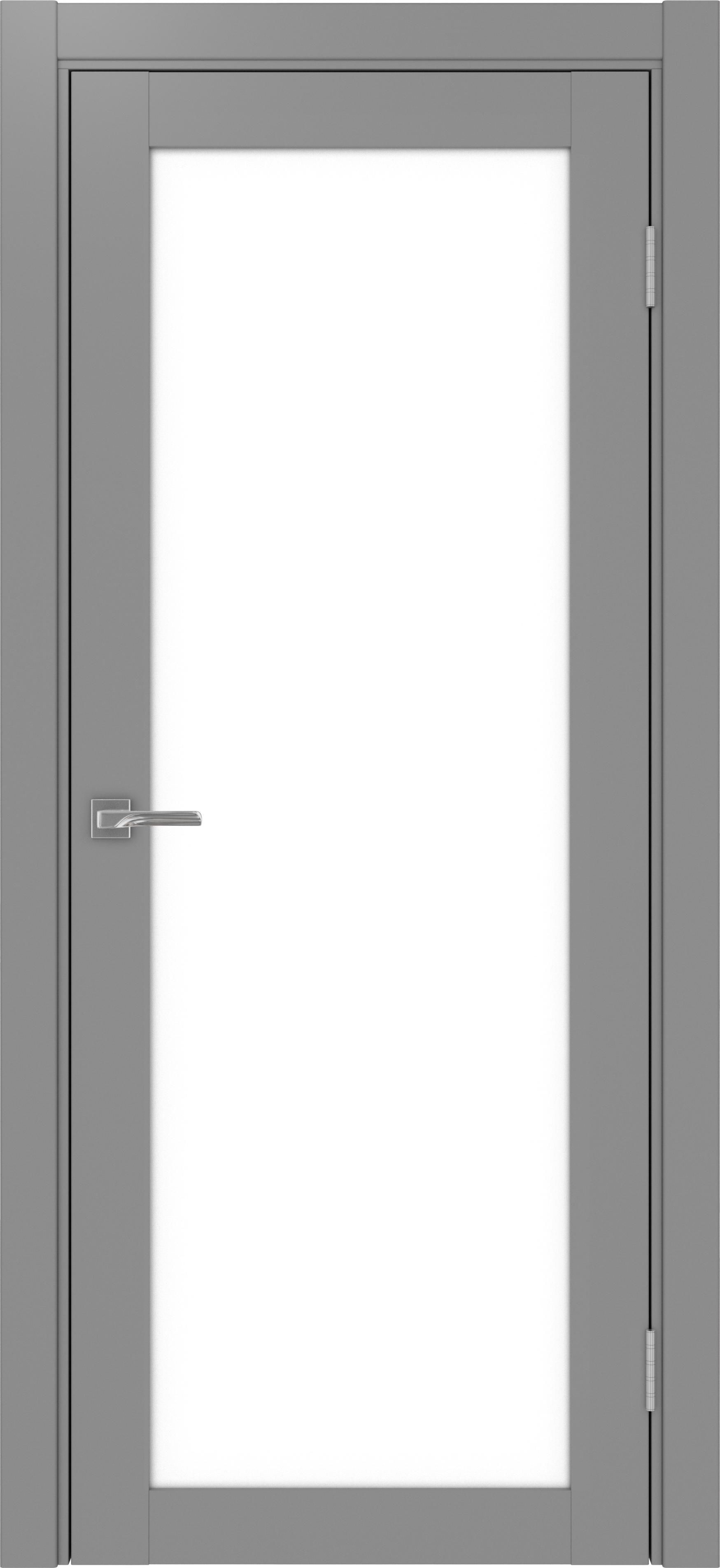 Межкомнатная дверь «Турин 501.2 Серый» Lacobel белый