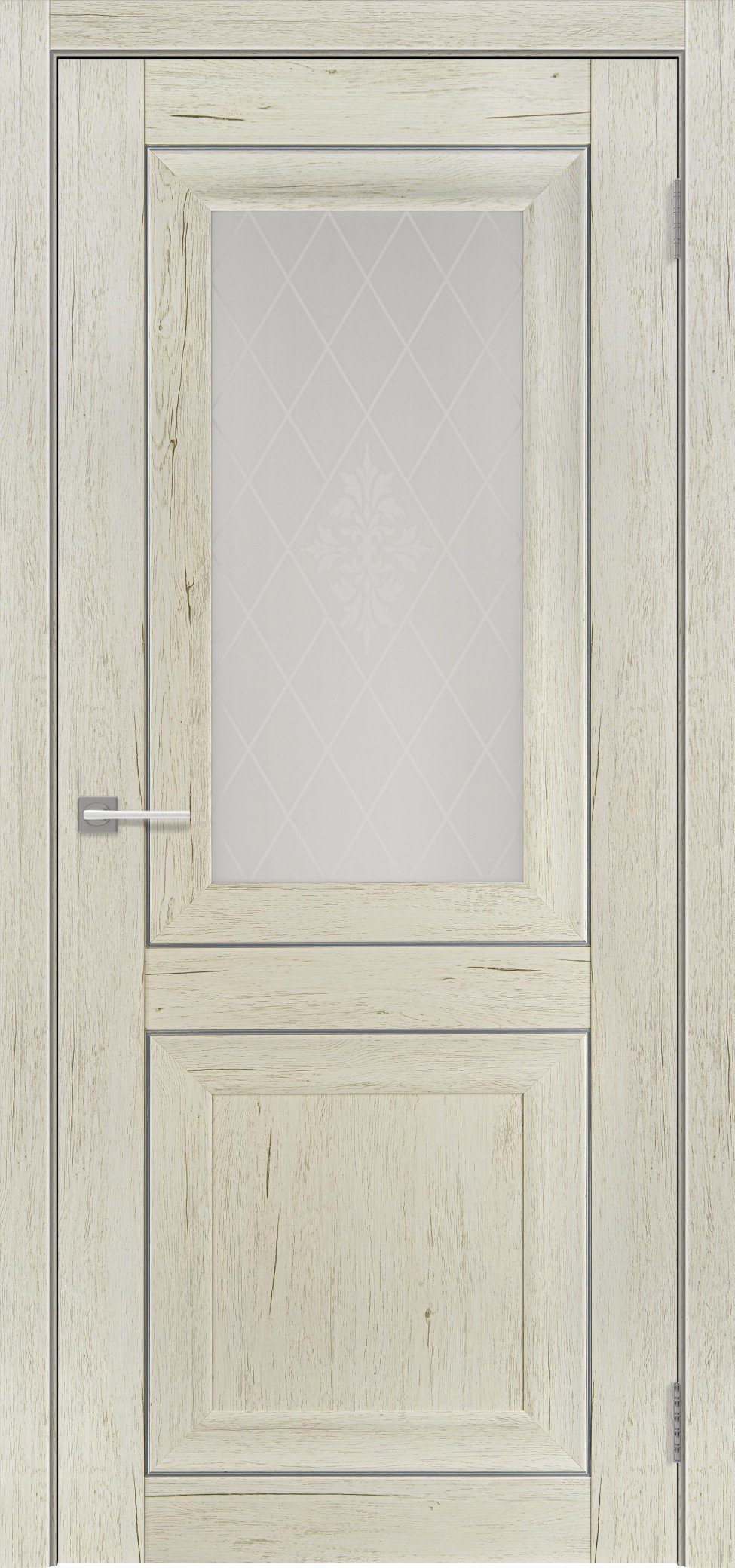 Межкомнатная дверь Tandoor «Ева» со стеклом Рустик молочный