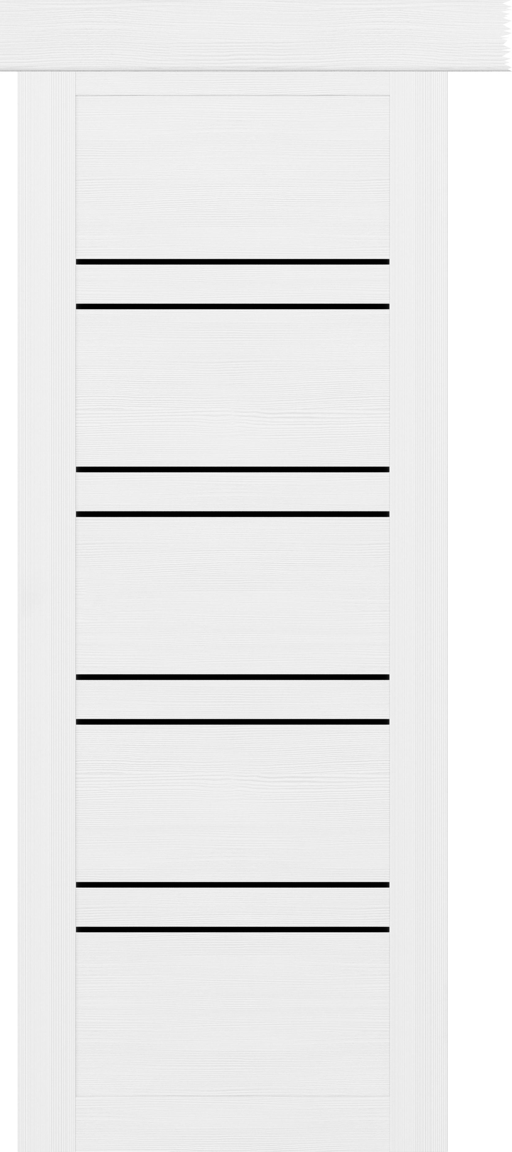 Межкомнатная раздвижная дверь «Турин 506 белый лёд со стеклом Лакобель чёрный»