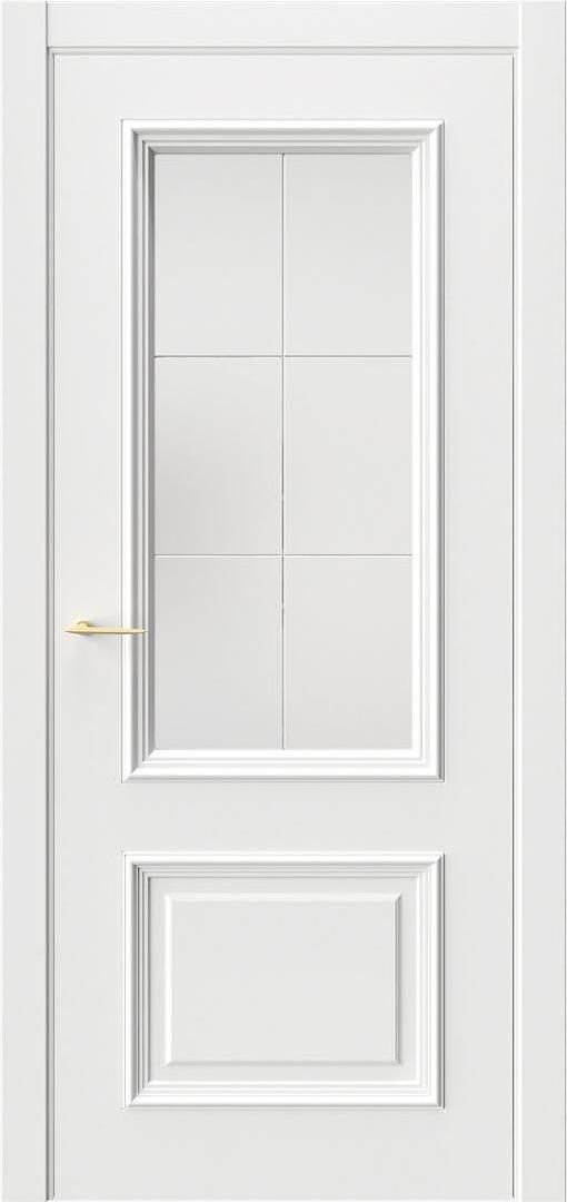 Межкомнатная дверь «Брюгге 4 со стеклом» эмаль тон белый