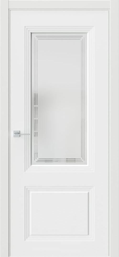 Межкомнатная дверь «Monte 4» со стеклом Эмаль белая